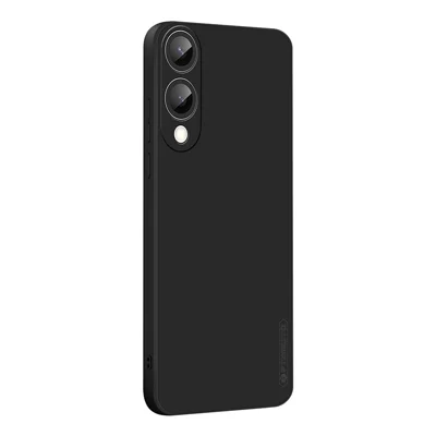 PINWUYO For Samsung Galaxy S25 Edge Phone Case  Soft Matte TPU Mobile Back Cover - Black