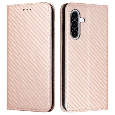 For Samsung Galaxy A36 5G Case Leather Flip Phone Cover Stand Strong Magnetic Closure - Rose Gold