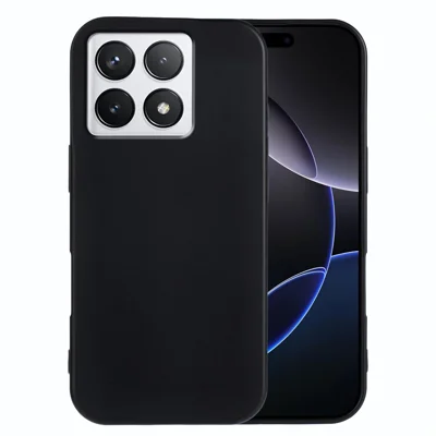 For Xiaomi 14T TPU Case Soft Matte Anti-fingerprint Phone Back Cover - Black