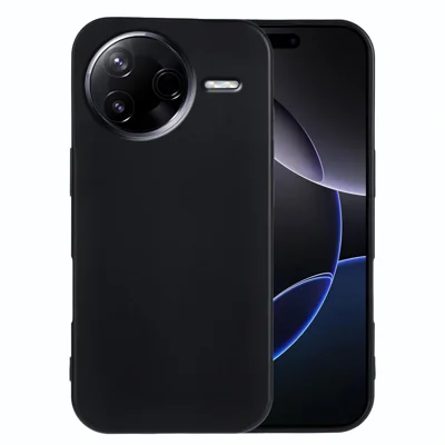 For Xiaomi Redmi K80 5G / Xiaomi Poco F7 Pro 5G TPU Case Soft Matte Anti-fingerprint Phone Back Cover - Black