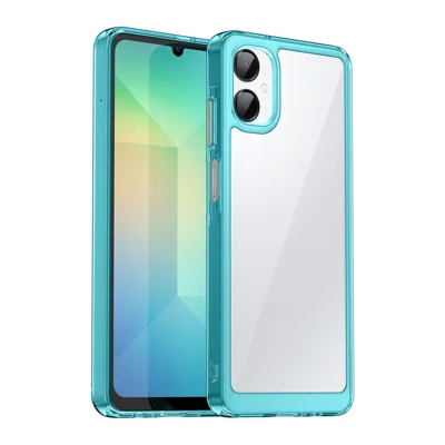 For Samsung Galaxy A06 5G Case TPU + Acrylic Protective Clear Phone Cover - Transparent Blue