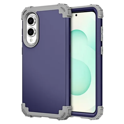 L-Style For Samsung Galaxy S25 Edge Case Shockproof PC + TPU Phone Back Cover - Navy Blue