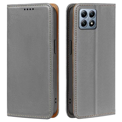 For Xiaomi 14T Case Wallet RFID Blocking Leather Phone Cover Strong Magnetic Closure - Grey