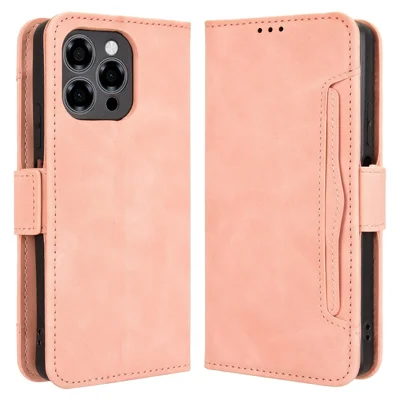 For Doogee Note 58 Pro / Note 58 Leather Case Phone Wallet Cover with Multiple Card Slots - Pink