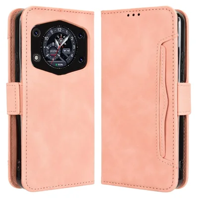 For Cubot A30 Leather Case Phone Wallet Cover with Multiple Card Slots - Pink