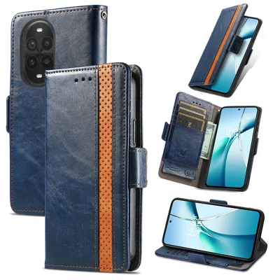 CASENEO For Huawei nova 13 Pro 5G Phone Cases  PU Leather Cover Stand with RFID Blocking Wallet - Dark Blue