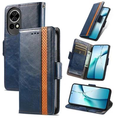 CASENEO For Huawei nova 13 5G Phone Cases  PU Leather Cover Stand with RFID Blocking Wallet - Dark Blue