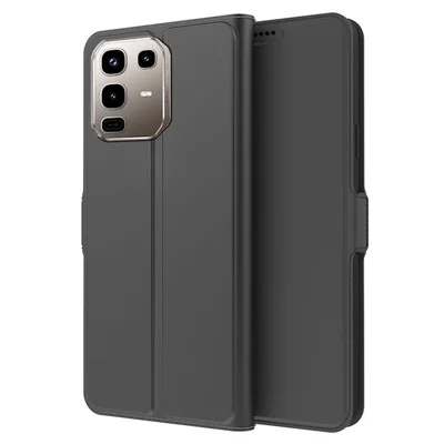 For Infinix Note 50 4G / Note 50 Pro 4G Case Shockproof TPU Inner Shell Leather Phone Cover Card Slot - Black