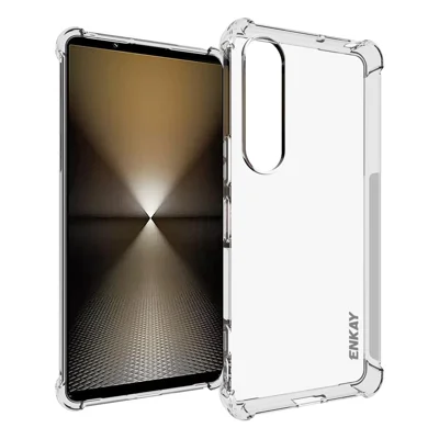 ENKAY HAT PRINCE For Sony Xperia 1 VII Clear Phone Case   Shockproof Anti-slip TPU Cover - Transparent