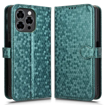 For Doogee Note 58 Pro / Note 58 Wallet Case Dot Pattern Imprint PU Leather Phone Cover - Green