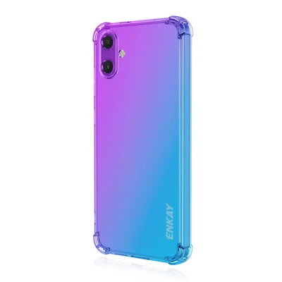 ENKAY For Samsung Galaxy F06 5G / Galaxy M06 5G TPU Case  Thickened Four Corner Drop-proof Phone Back Cover - Purple / Blue