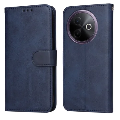 For vivo Y300i 5G / vivo Y39 5G Case Wallet PU Leather Folio Flip Phone Cover - Blue