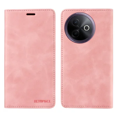 BETOPNICE For vivo Y300i 5G / vivo Y39 5G Case  Magnetic Closure RFID Blocking Wallet Stand Leather Phone Cover - Pink