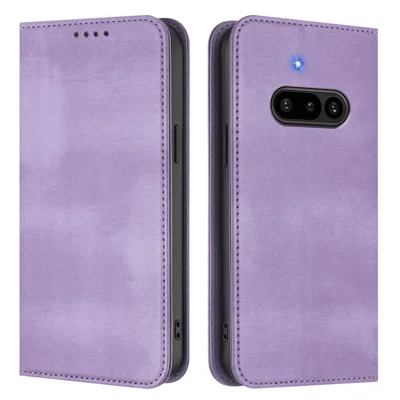 For Nothing Phone (3a) Wallet Cases Retro Texture RFID Blocking Leather Phone Cover - Light Purple