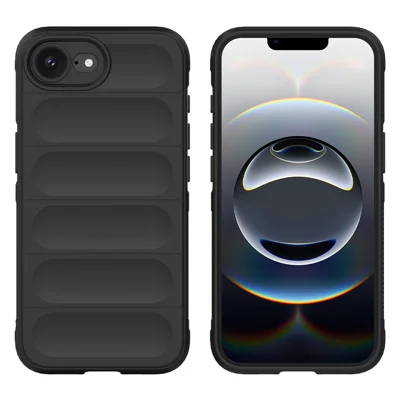 AMORUS For iPhone 17e / 16e Case Shockproof Soft TPU Rugged Phone Back Cover - Black
