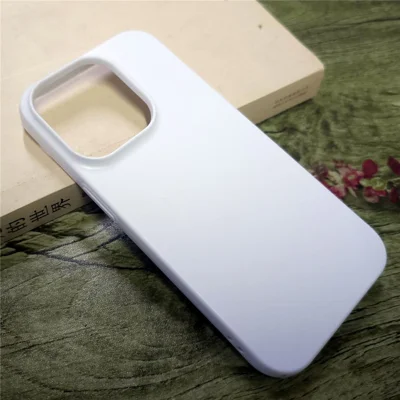 Bulk Purchasing For iPhone 15 Pro Case Single Layer PC Blank Phone Cover Support 3D Heat Transfer Printing - White Large Hole Matte