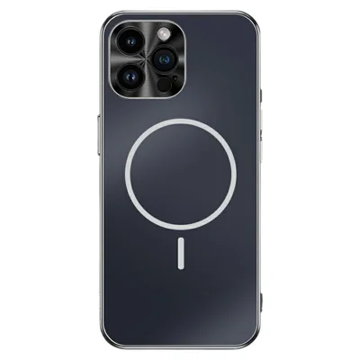 For iPhone 14 Pro Max Case Compatible with MagSafe Acrylic + TPU Airbag Protection Phone Cover - Black
