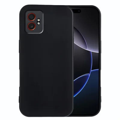 For Samsung Galaxy XCover7 Pro TPU Case Soft Matte Anti-fingerprint Phone Back Cover - Black