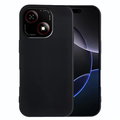 For ZTE Blade A35e (Global) TPU Case Soft Matte Anti-fingerprint Phone Back Cover - Black
