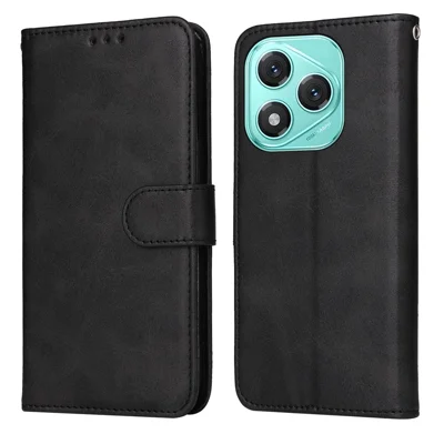 For Honor X70i / 400 Lite 5G Case Wallet PU Leather Folio Flip Phone Cover - Black