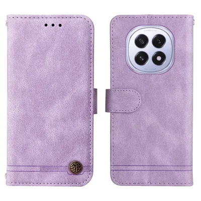 Leer hoesje voor Oppo A5 5G / Oppo F29 5G met portemonnee, huidgevoelig telefoonhoesje met standaard en riem - Paars
