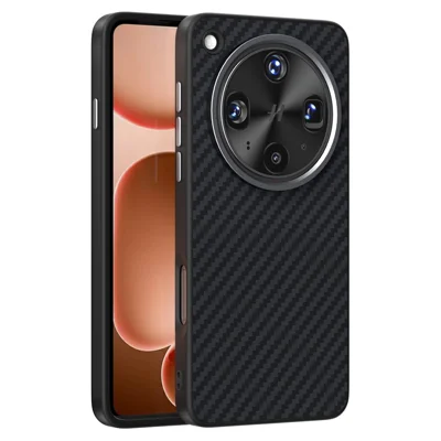 ABEEL For Oppo Find X8 Ultra 5G Magnetic Case Carbon Fiber Texture Back Cover - Black