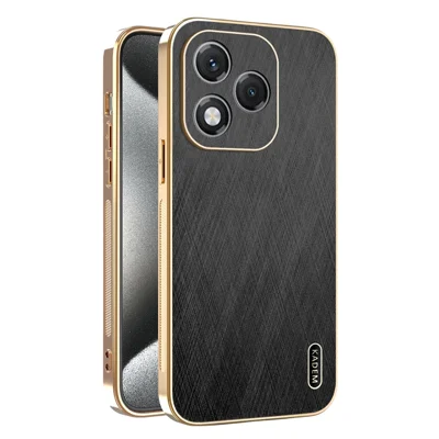 KADEM För Honor 400 Lite 5G Fodral Elektropläterat Silkliknande Struktur PU + TPU Telefonbakdel - Svart
