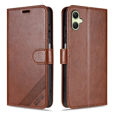AZNS For Samsung Galaxy A06 4G Case Anti-Scratch PU Leather Stand Wallet Phone Cover - Brown