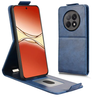 For Oppo F29 Pro 5G (Global) / A5 Pro 5G (China) Stand Case Magnetic Clasp Vertical Flip Leather Phone Cover with Card Holder - Dark Blue