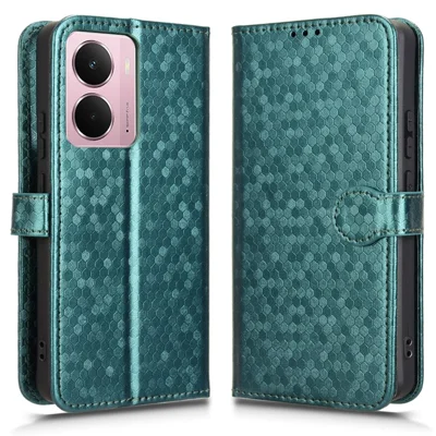 Wallet Case For Realme P3 5G  /  Neo7x 5G  /  14 5G Dot Pattern Imprint PU Leather Phone Cover - Green