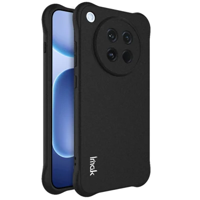 غطاء IMAK لهاتف Oppo Find X8s 5G، غطاء هاتف من مادة TPU، حماية مضادة للصدمات مع وسائد هوائية - أسود غير لامع