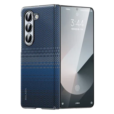 SULADA For Samsung Galaxy Z Fold6 5G Magnetic Case Shockproof Hard PC Phone Back Cover - Moonrise Blue