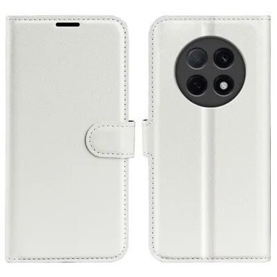 For Oppo F29 Pro 5G Case Litchi Texture Shockproof Leather Wallet Phone Cover - White