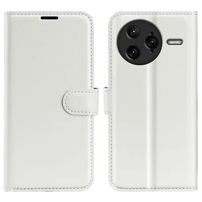 For Xiaomi Redmi K80 Pro 5G Case Litchi Texture Shockproof Leather Wallet Phone Cover - White