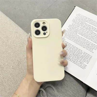 Bulk Purchasing For iPhone 13 Pro Max Case Precise Cutouts 2.0mm TPU Fiber Lining Phone Cover - Ivory White