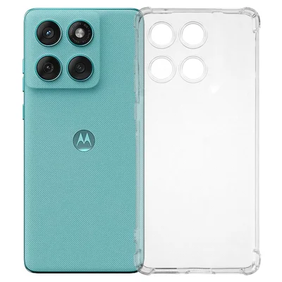 För Motorola Edge 60 5G / 60 Fusion 5G mobilskal förstärkt fyra hörn mot fall klart TPU-hölje