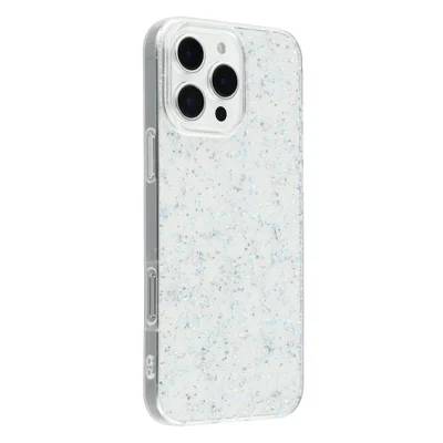 For iPhone 16 Pro Case Shiny IMD TPU + Acrylic Phone Cover Large Camera Cutout - Glitter