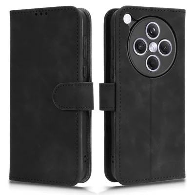 For Oppo Find X8s+ 5G Leather Case Skin Feel Anti Drop Wallet Flip Phone Cover - Black