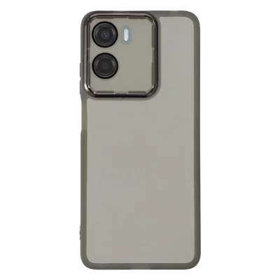 TPU-hoesje voor Motorola Moto G05 4G met geëlectrodeerde cameraframe - Transparant Zwart
