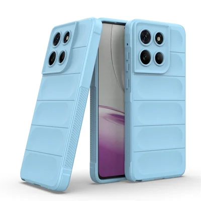 For Motorola Edge 60 Stylus 5G Case Anti-Drop Soft TPU Rugged Phone Back Cover - Baby Blue