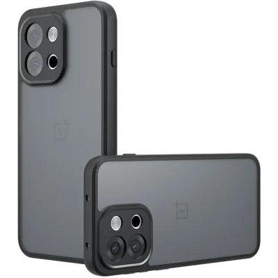 For OnePlus 13T 5G Case Skin-Touch TPU + PC Matte Phone Back Cover, Transparent Black