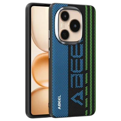 ABEEL For Honor Power 5G Magnetic Case Micro-Embossing 6D Printed PC TPU Aluminum Alloy Leather Phone Cover - Outstanding No. 1