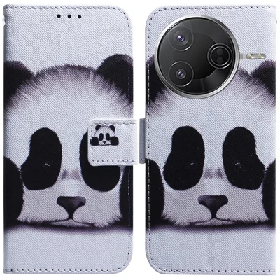 Wallet Case For Xiaomi Redmi K80 Pro 5G  /  K80 5G  /  Poco F7 Pro 5G  /  Poco F7 Ultra 5G Pattern Print Leather Phone Cover - Panda
