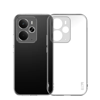 Voor Realme 14 5G Doorzichtig Telefoonhoesje MOFI Ultra-Dun TPU Hoesje voor op de Achterkant - Transparant