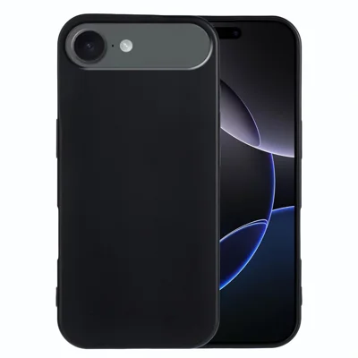 For iPhone Air TPU Case Soft Matte Anti-fingerprint Phone Back Cover - Black