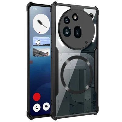 For Nothing Phone (3a) Pro Magnetic Case Reinforced Corners TPU + Acrylic Phone Cover