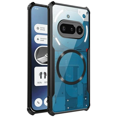 For Nothing Phone (3a) Case Magnetic Case Reinforced Corners TPU + Acrylic Phone Cover