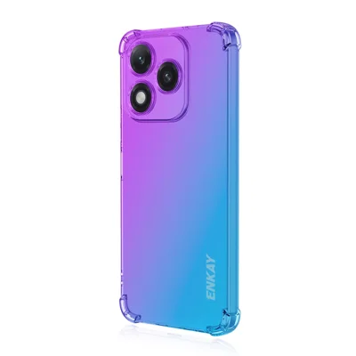ENKAY For Honor 400 Lite 5G TPU Case  Thickened Four Corner Drop-Proof Phone Back Cover - Purple / Blue