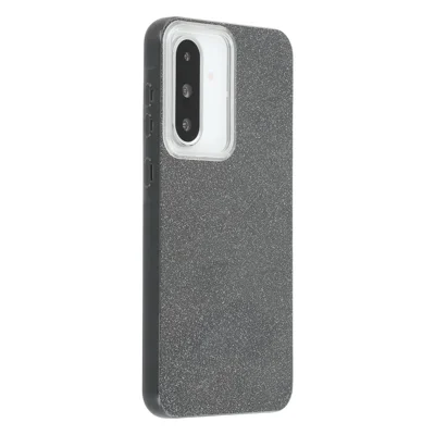 For Samsung Galaxy A26 5G Case IMD Glitter TPU Phone Cover Large Camera Cutout - Black