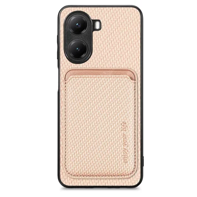For Xiaomi Poco X7 Pro 5G / Xiaomi Redmi Turbo 4 5G Case Magnetic Detachable Card Holder Phone Back Cover - Khaki